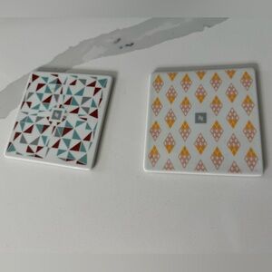 Nespresso porcelain pair of coasters